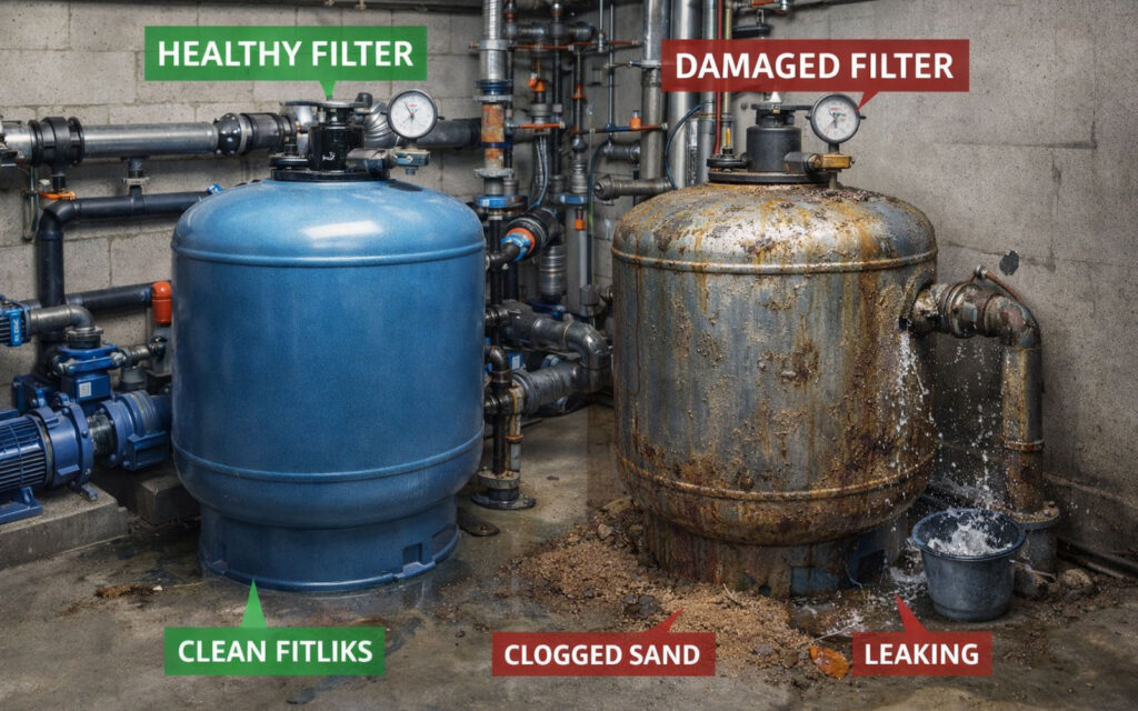 مهمترین دلایل افت زودهنگام کارایی فیلتر شنی