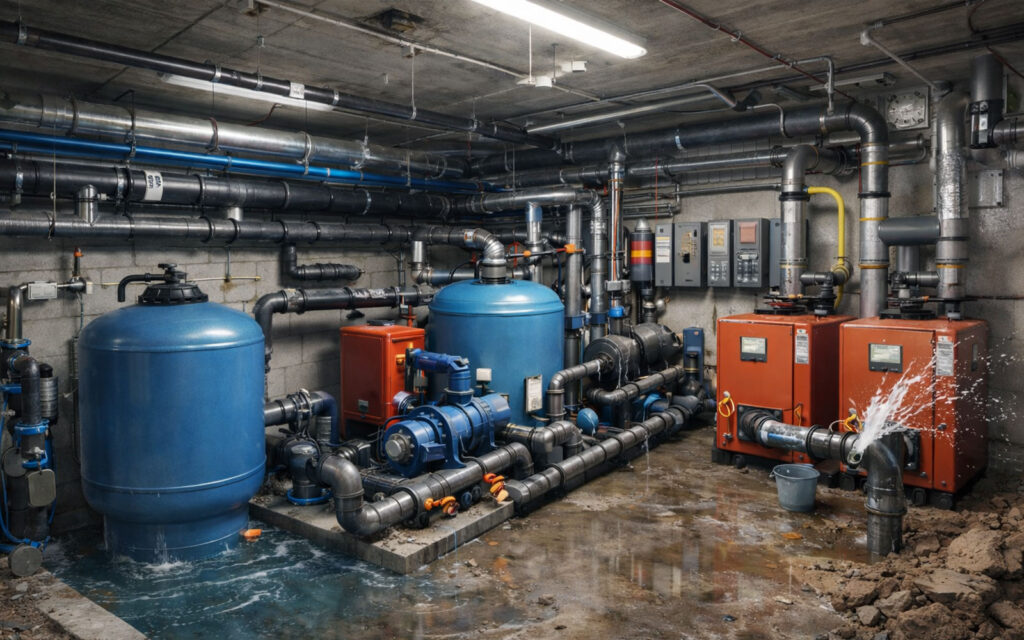 اهمیت محل نصب موتورخانه در عملکرد کلی استخر